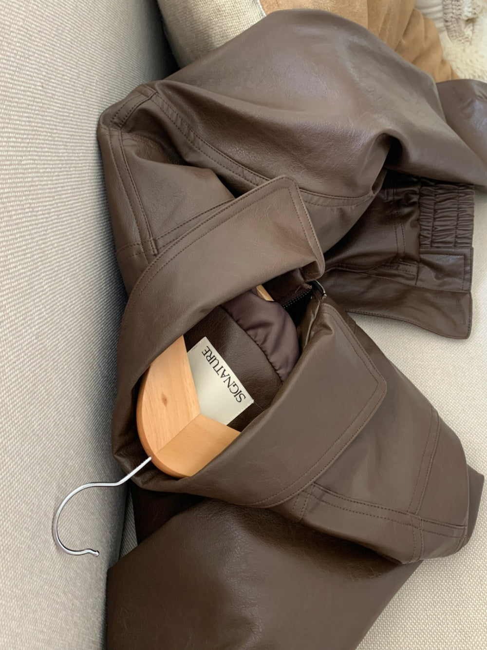 Mud leather jacket-2col
