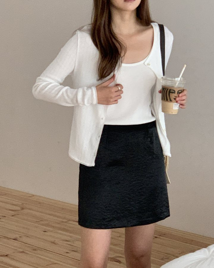 Rie lace short skirt-2col