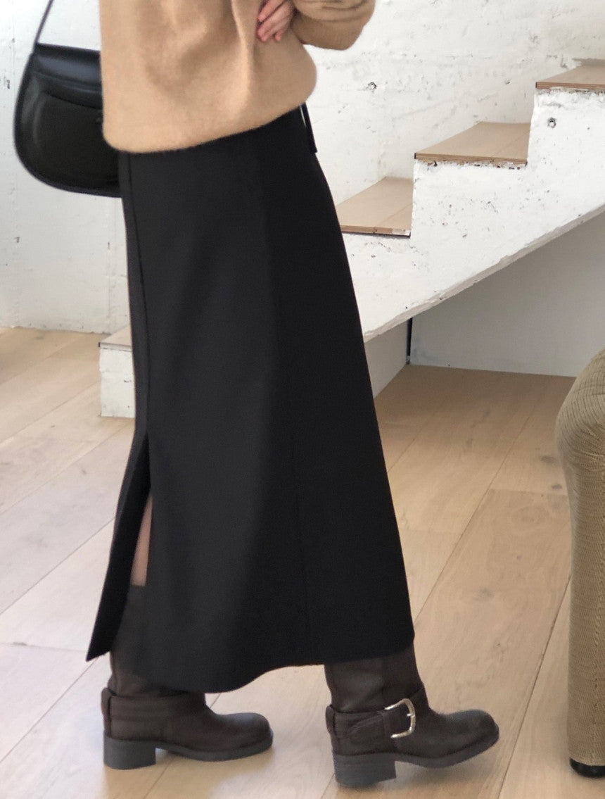 Ove string long skirt-2col