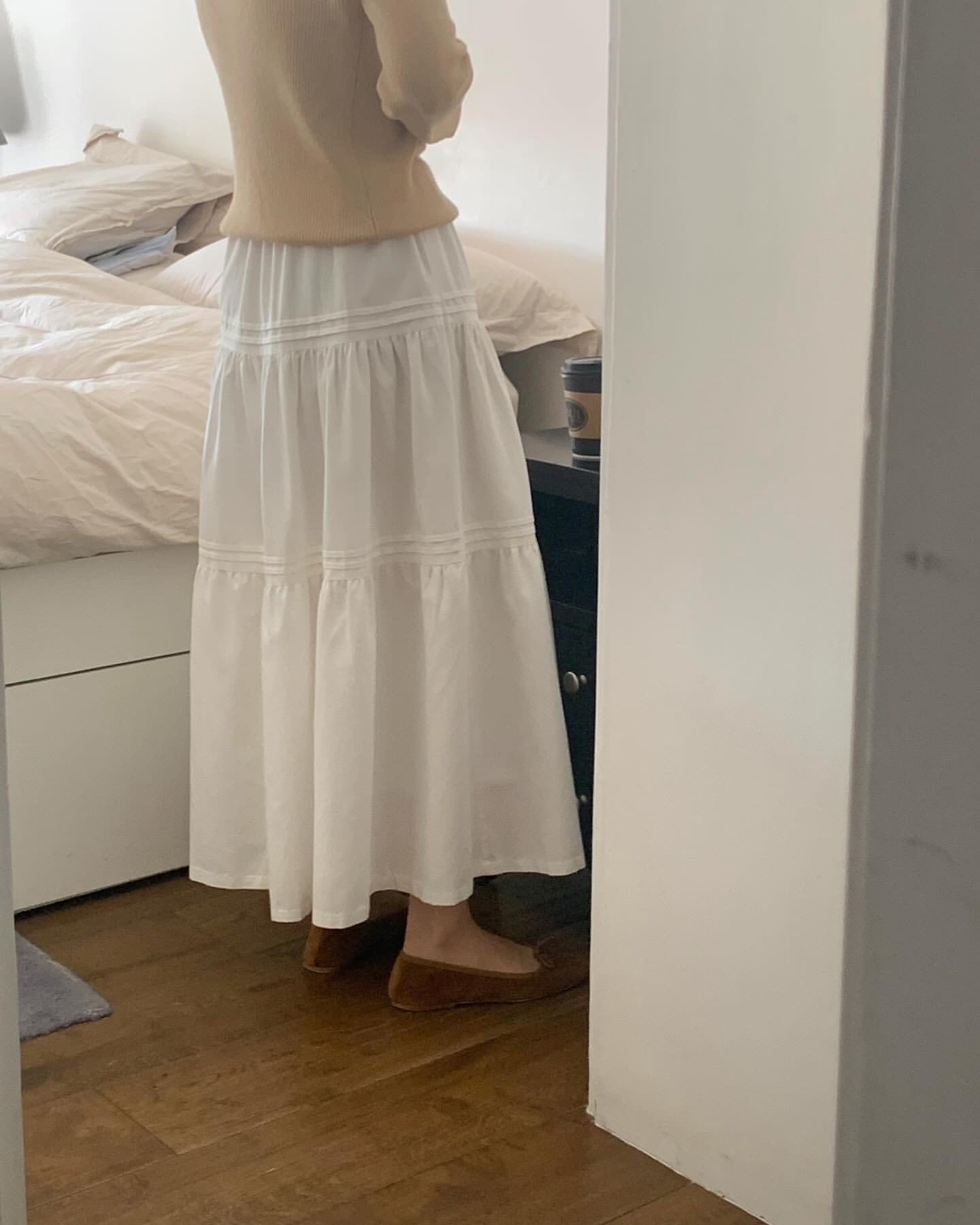 liter audrey pintuck skirt-2col