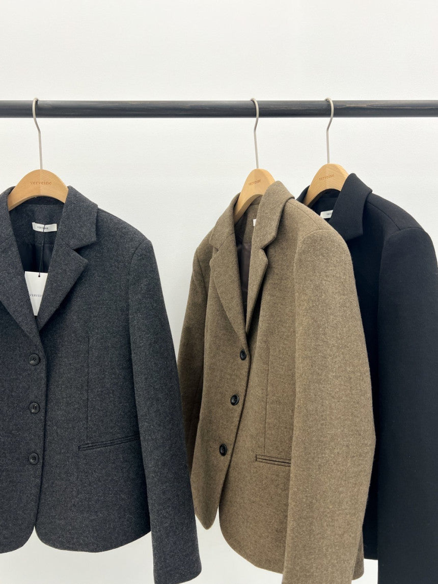 Montaigne wool short jacket-3col