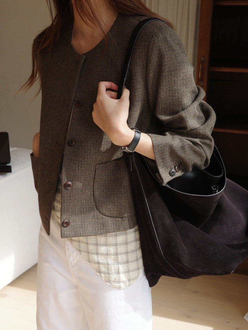 Celine wool no collar jacket