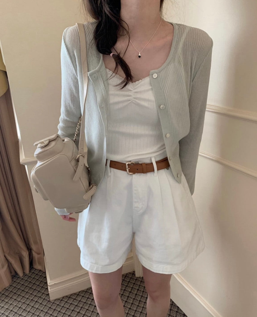Mamonde linen cardigan-4col