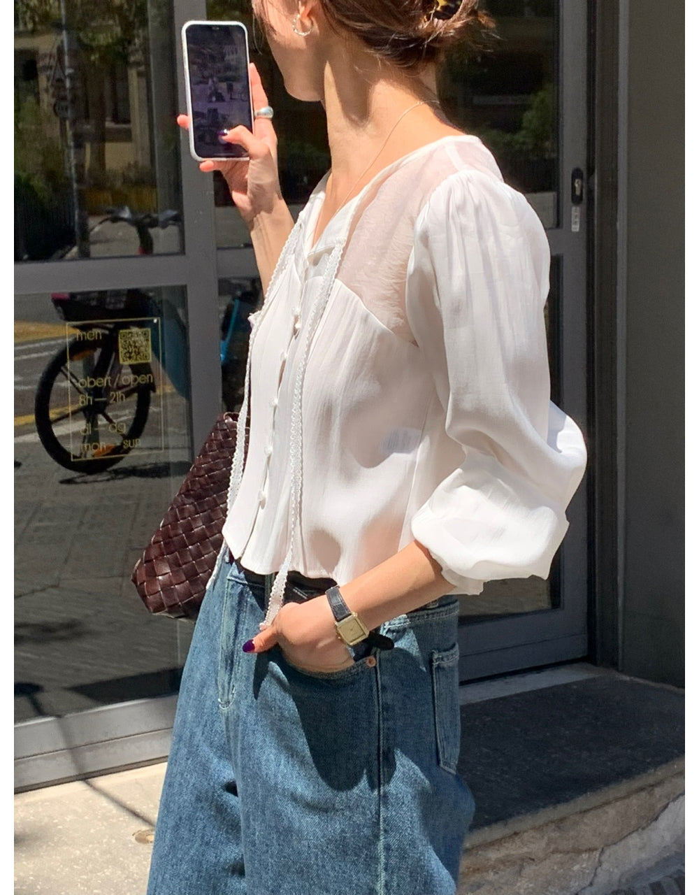 Shining blouse-3col