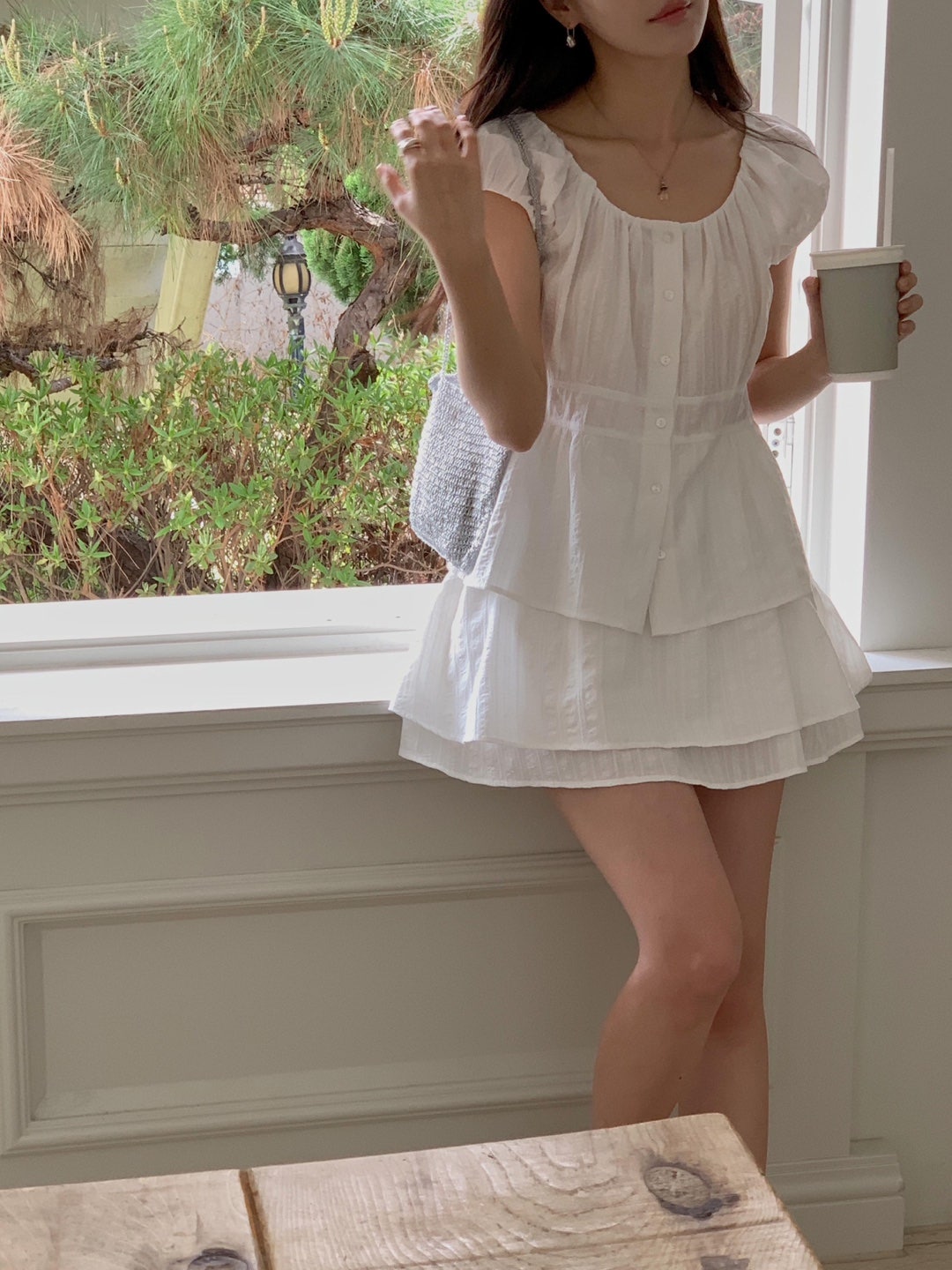 Bigi blouse&skirt-2col