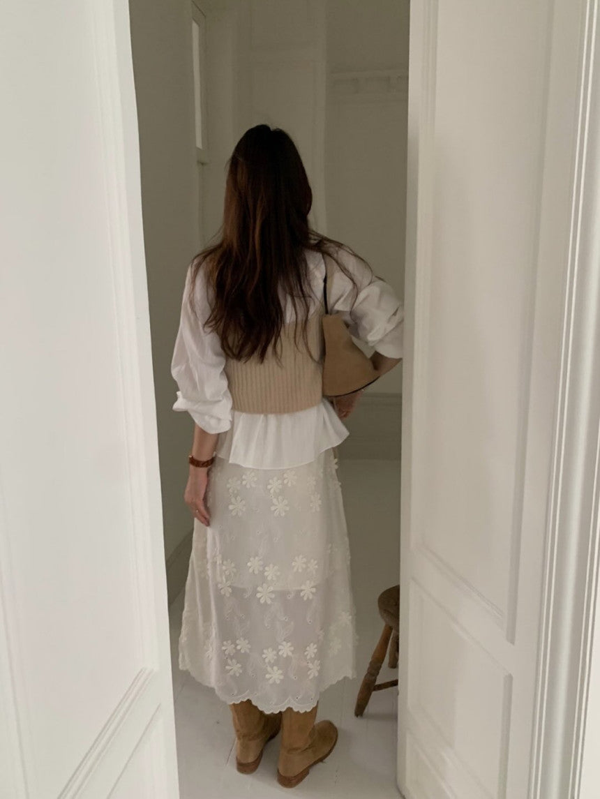 Ile flower banding skirt