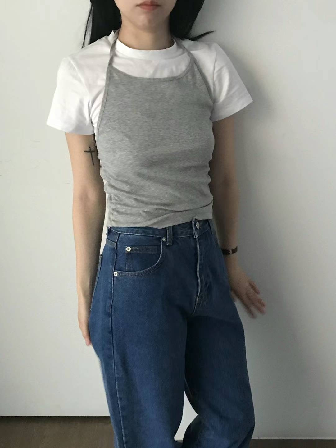 *Sale ivory即納 carol jelly span T-4col