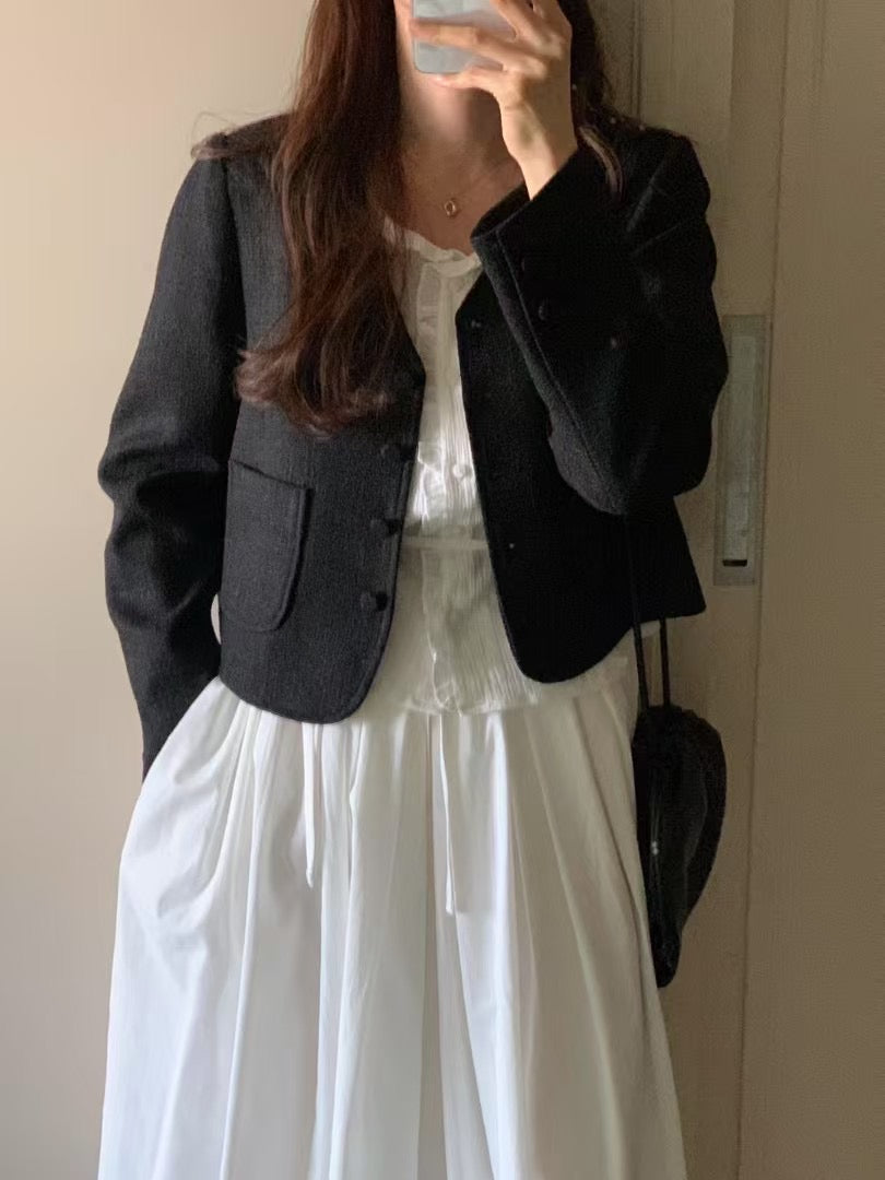 Seryo long pleats banding skirt