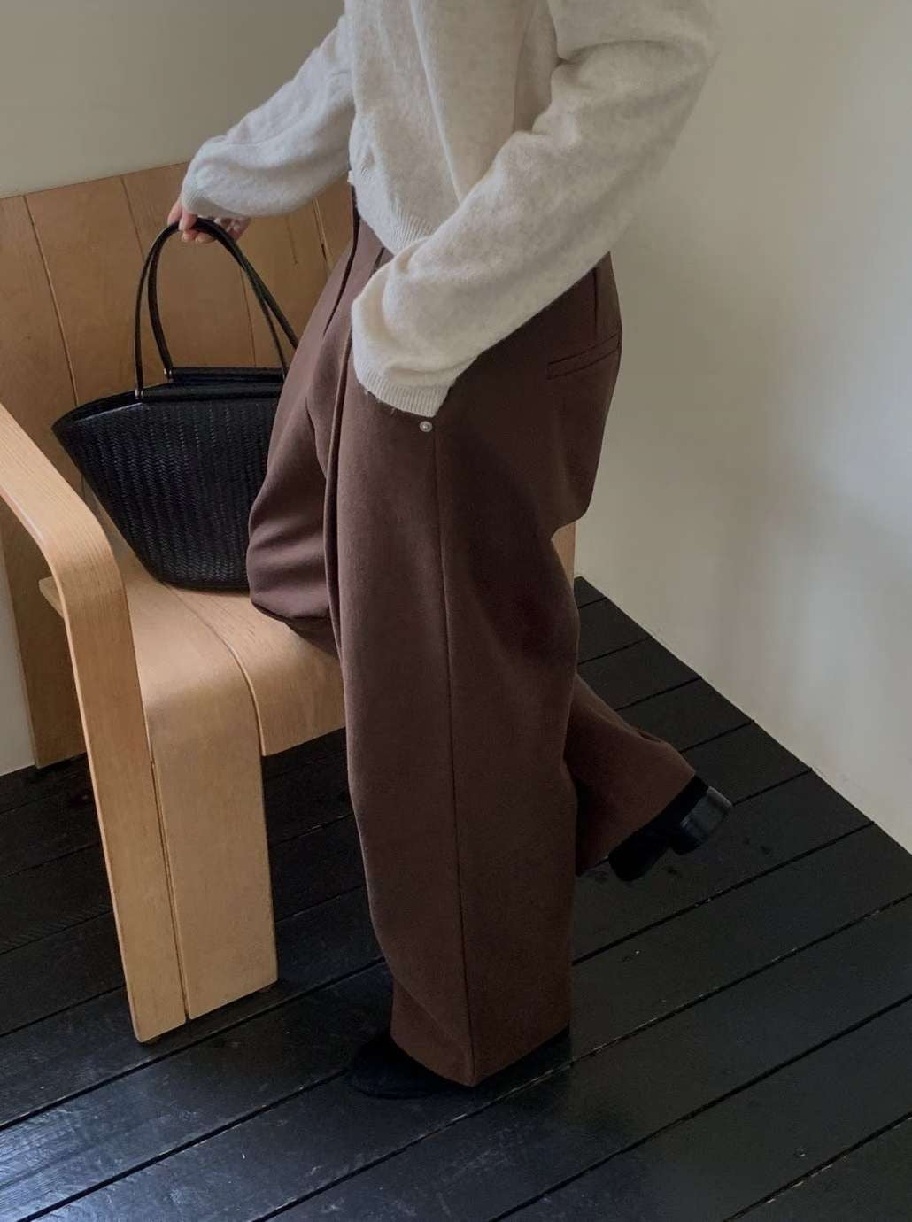 cotton return pants-3col