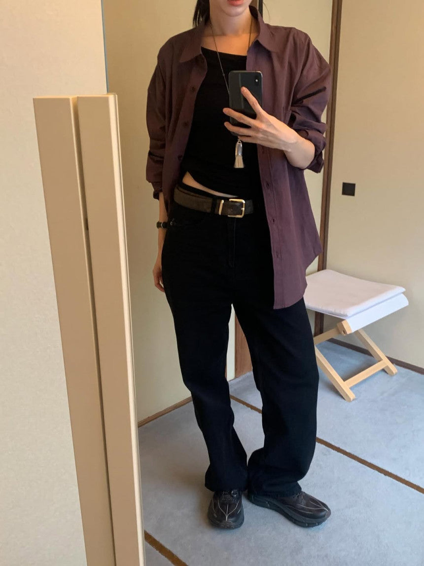 Maison black jeans/ショート丈あり