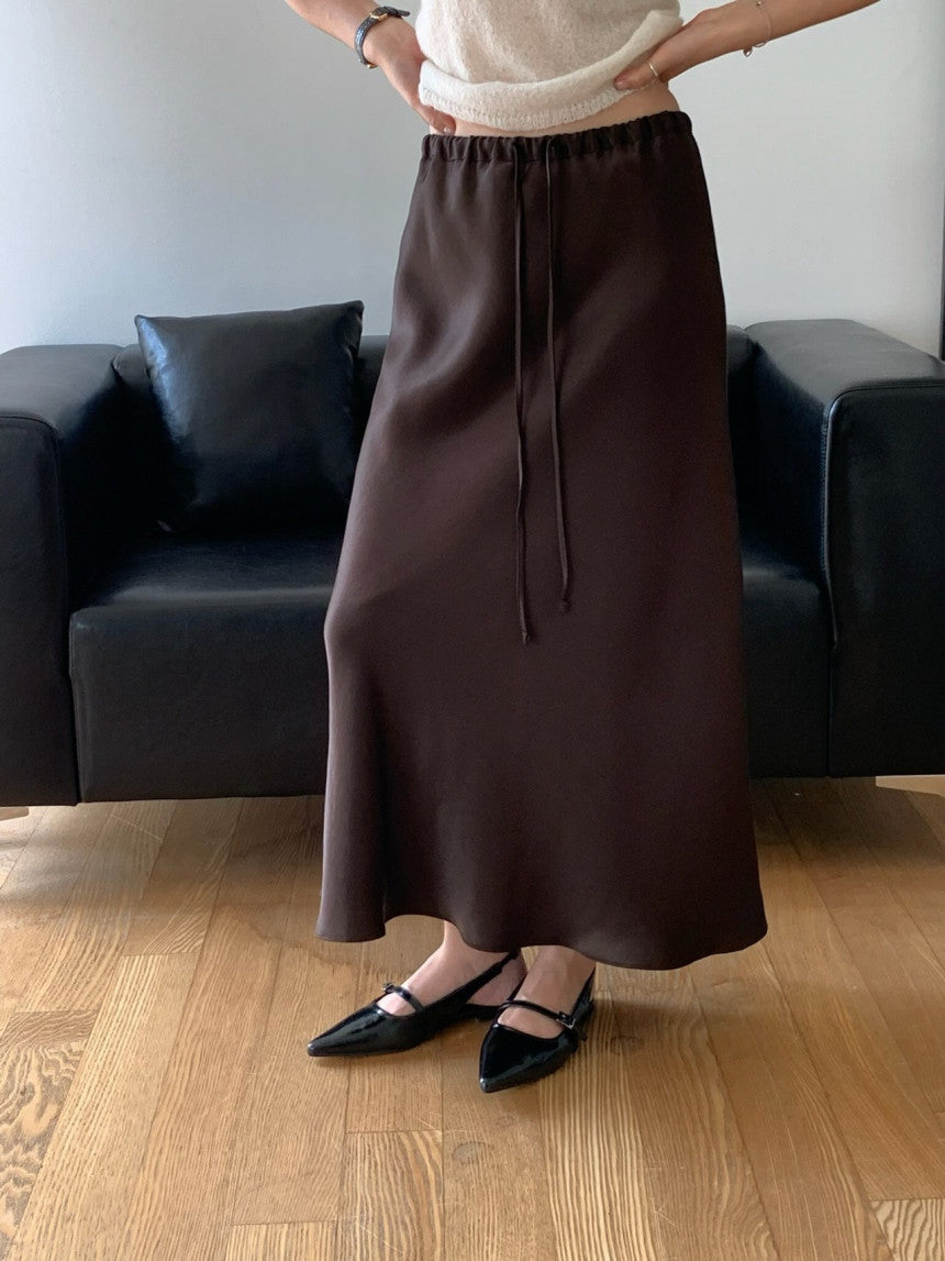 Cello satin skirt-3col/ショート丈あり