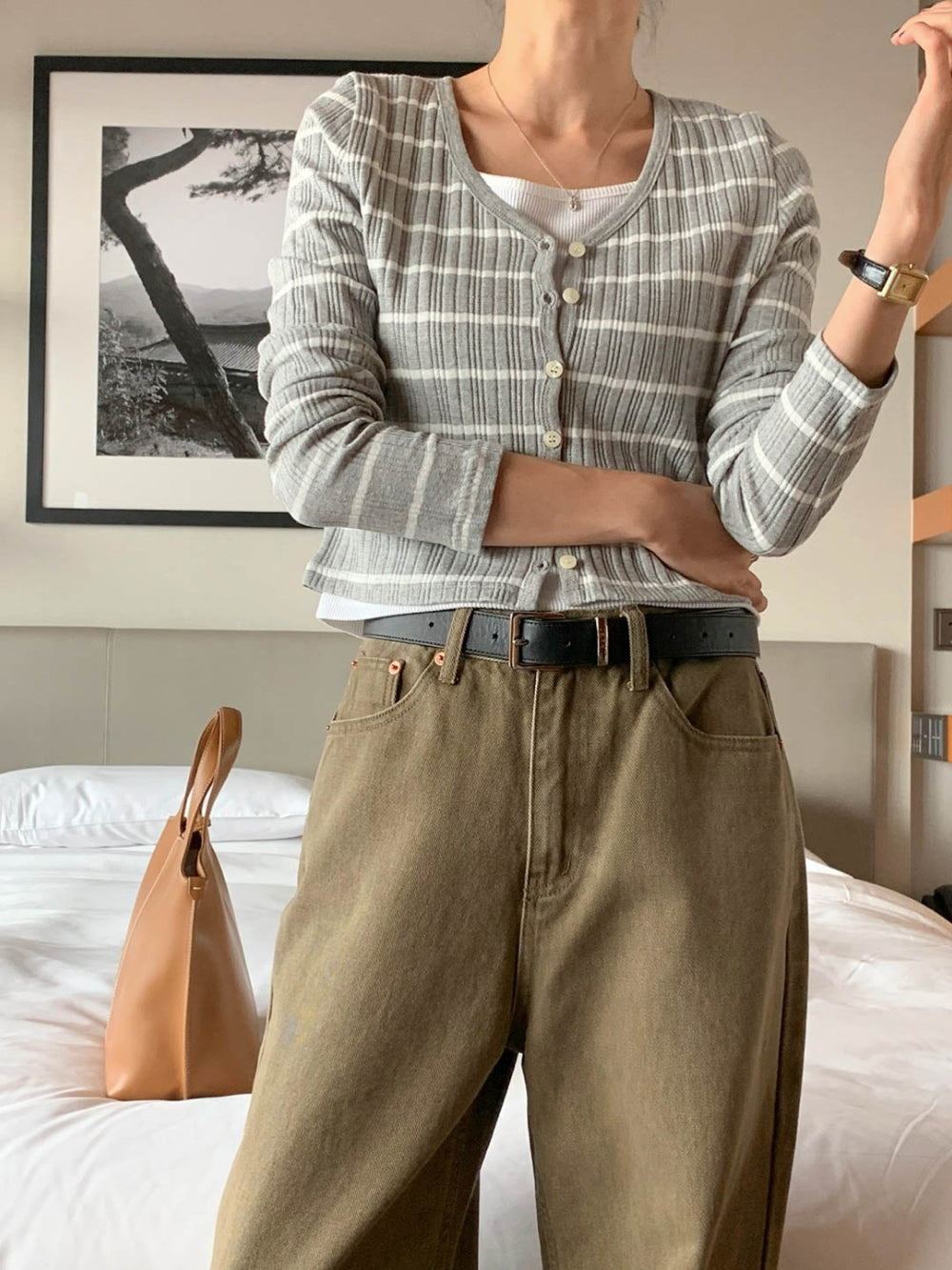 Sale navy即納 mimosa cardigan