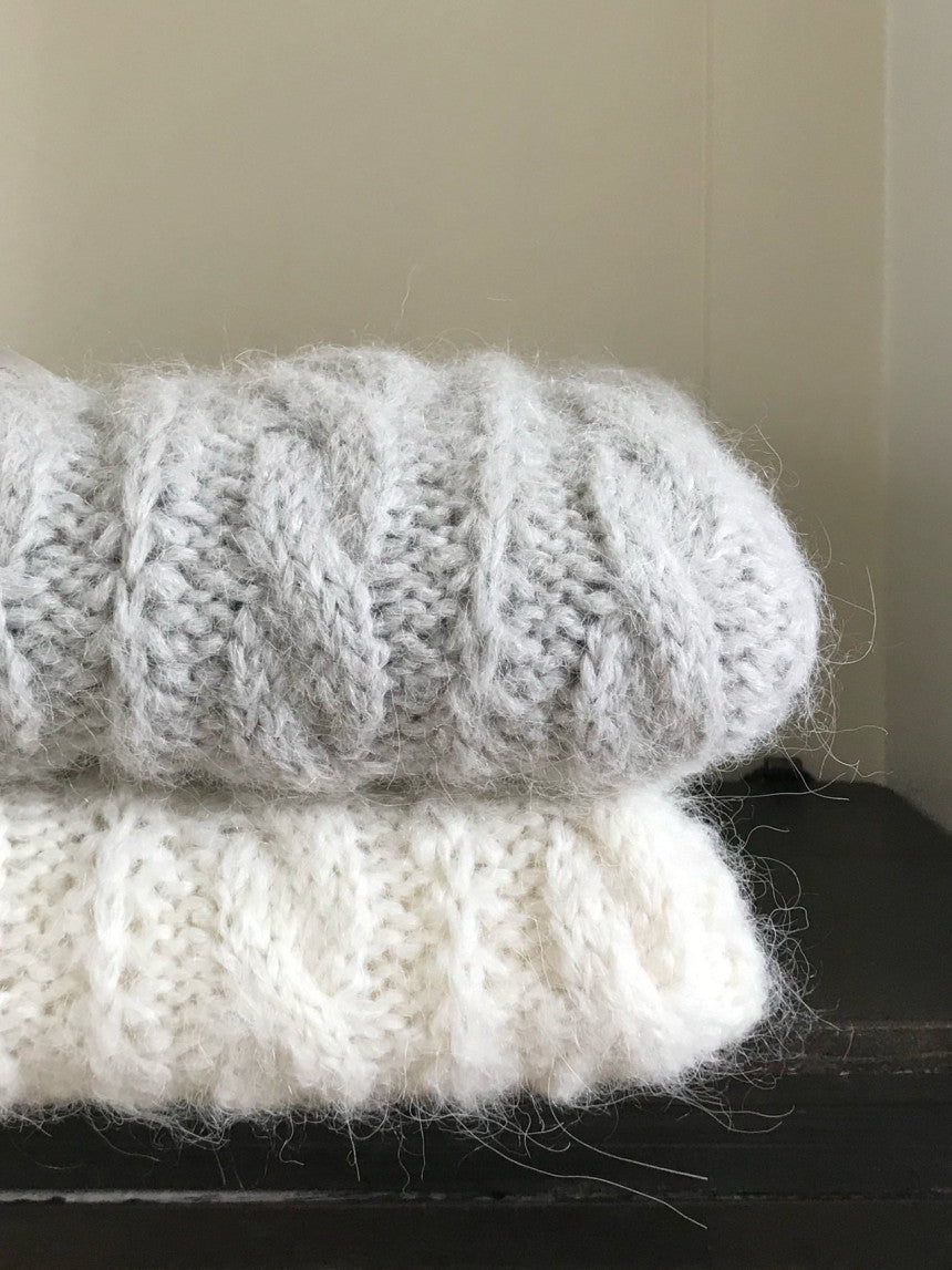 Alpaca canle v neck vest-2col