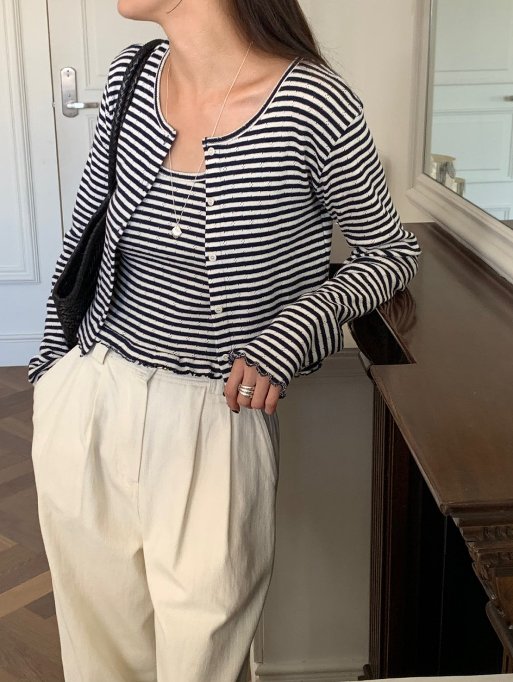 Tami sleeveless&cardigan set-3col