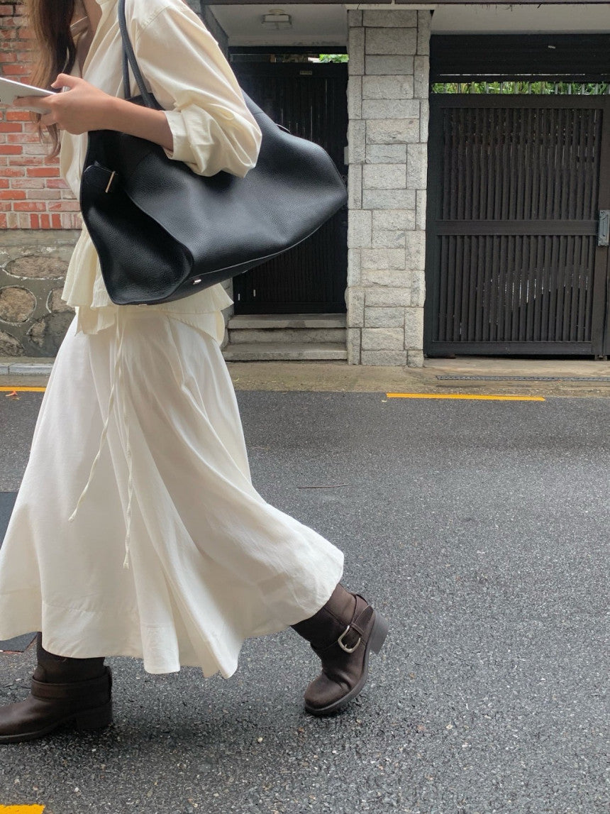 Firenze long flare skirt-2col