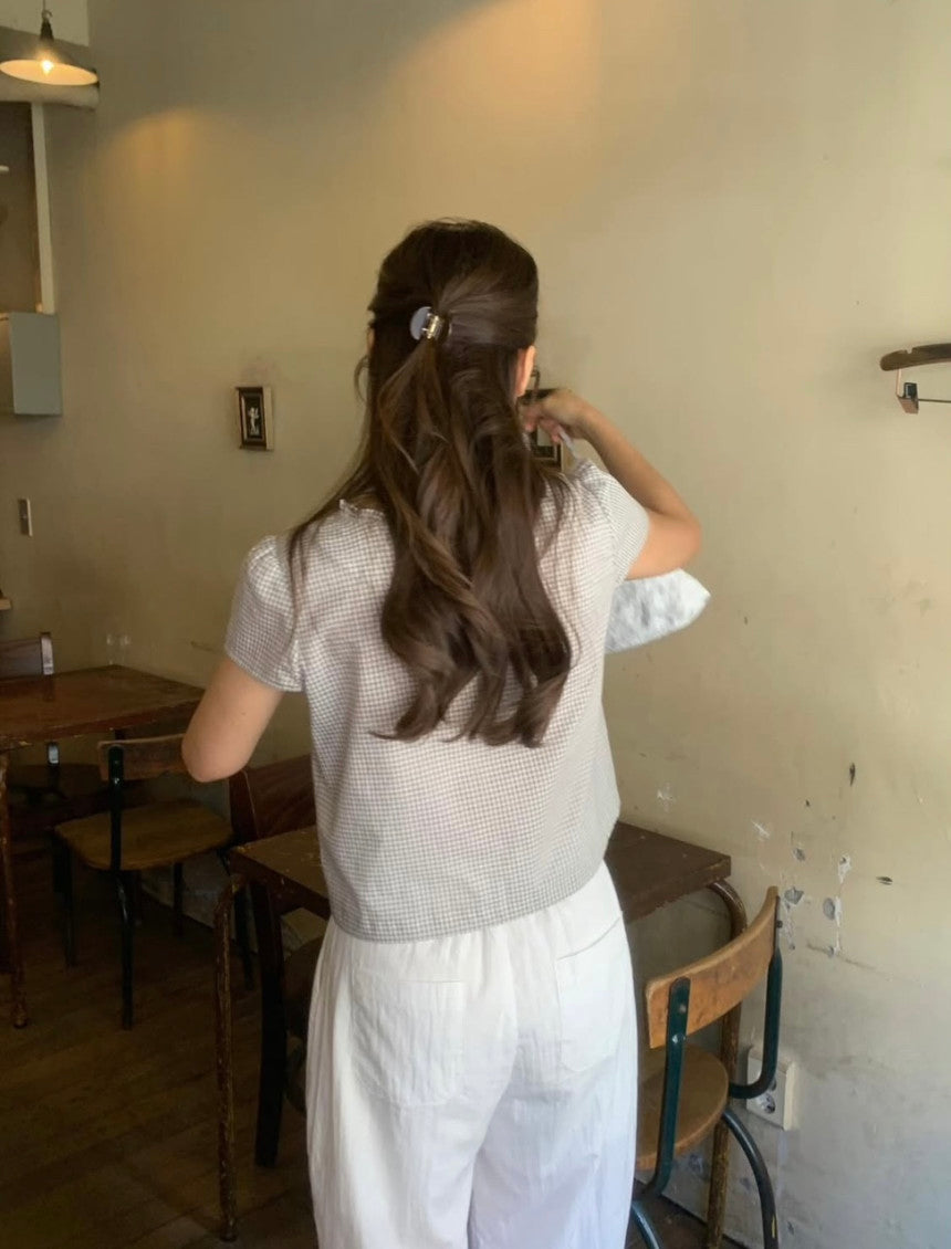 liter soda check blouse