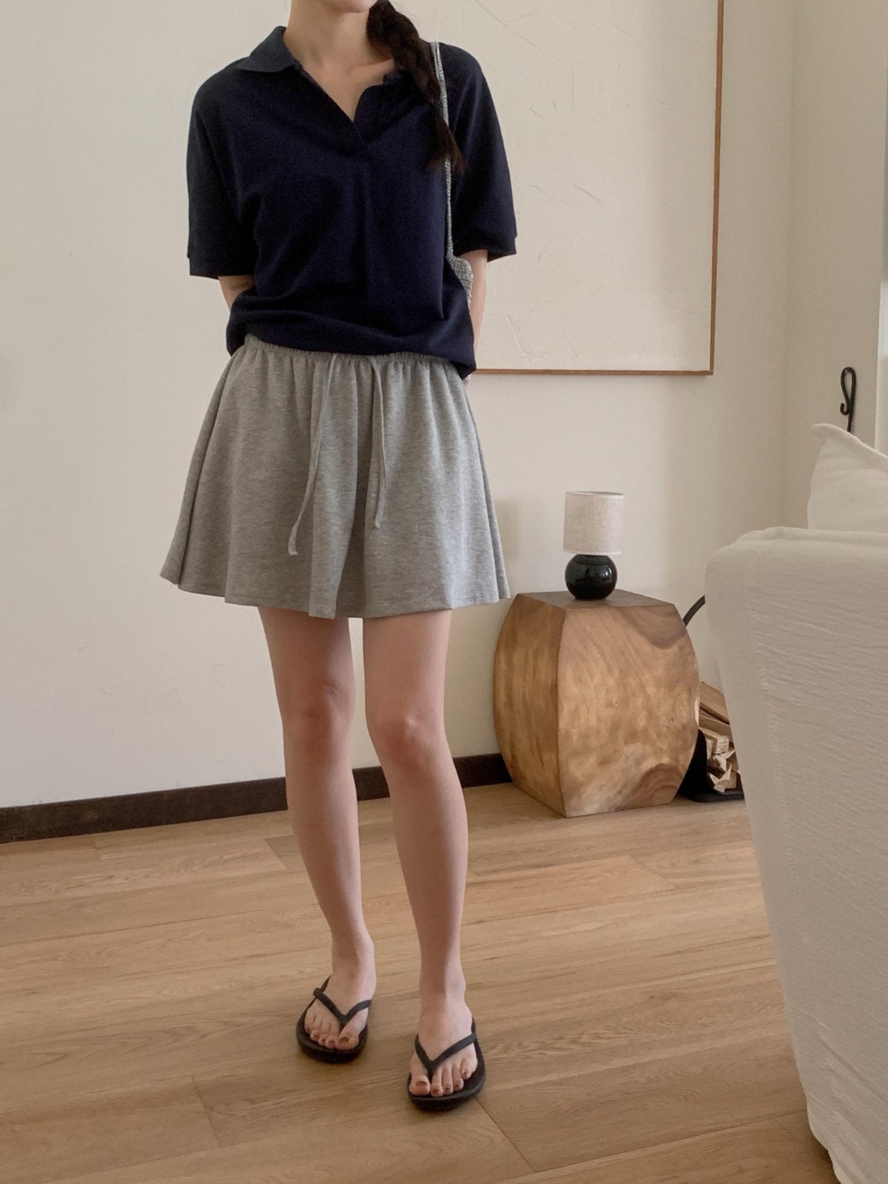 Rush skirt half pants-3col