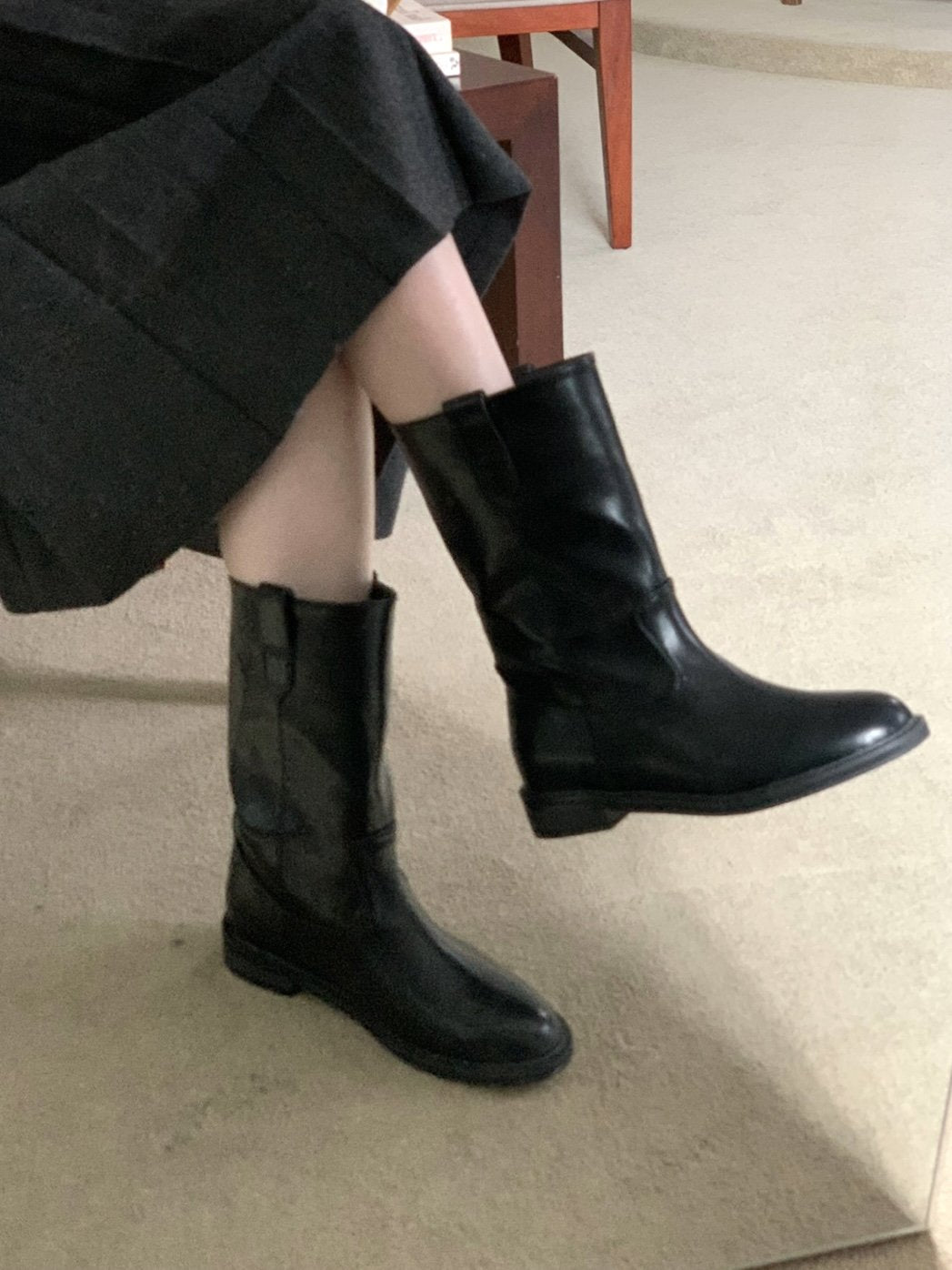 Suede bijo middle boots