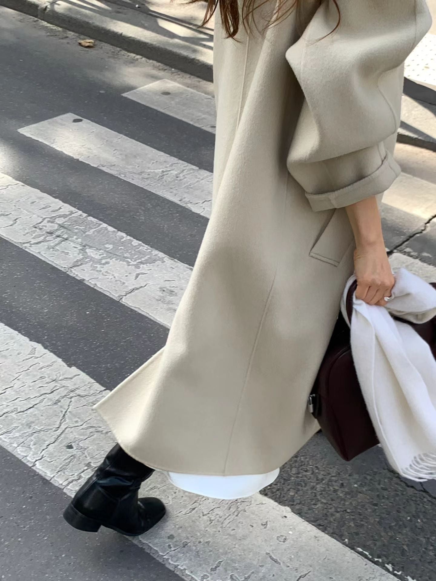 Ounce from cashmere handmade coat-2col