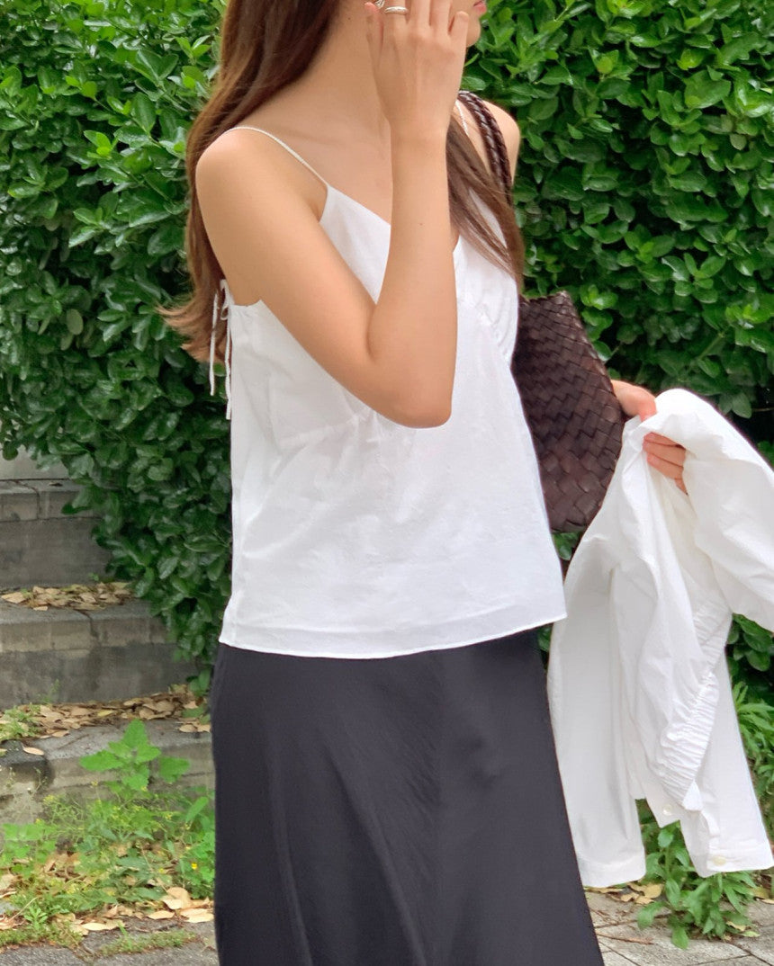 Amuse layered bustier blouse-2col