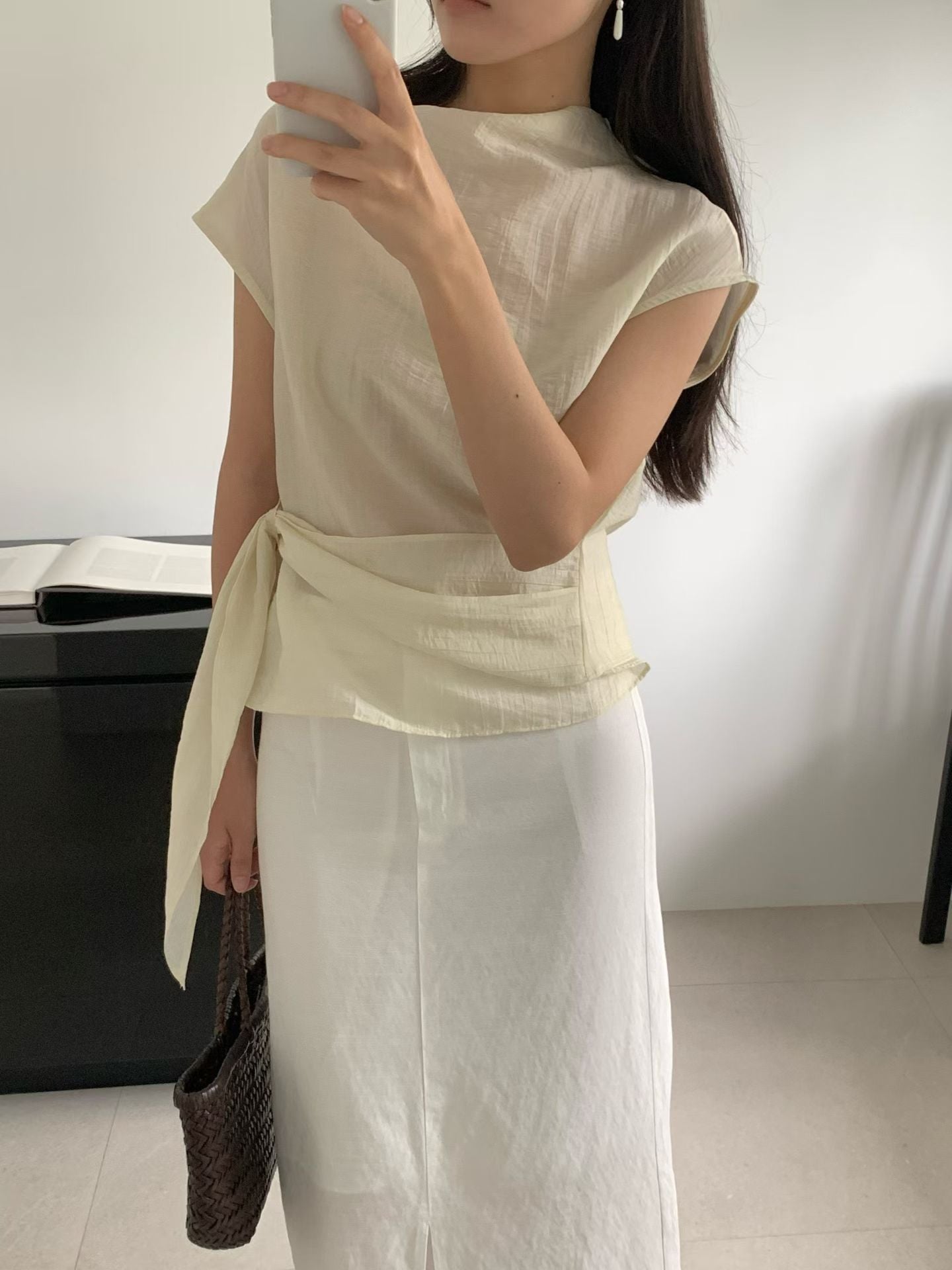 Evel wrap blouse-2col