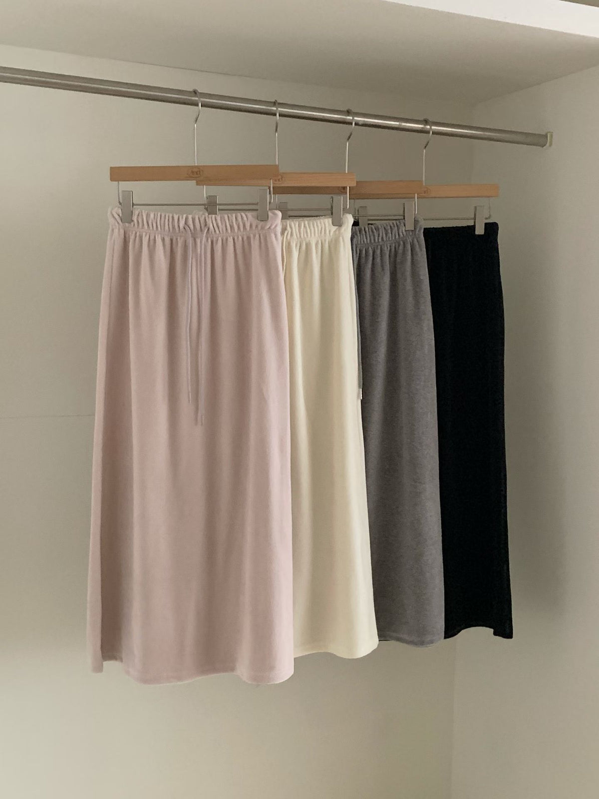 boe velua long skirt-4col