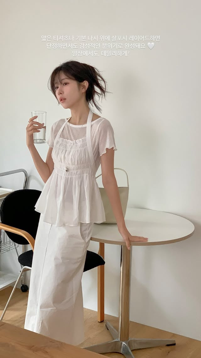 Lucien halter neck blouse-2col