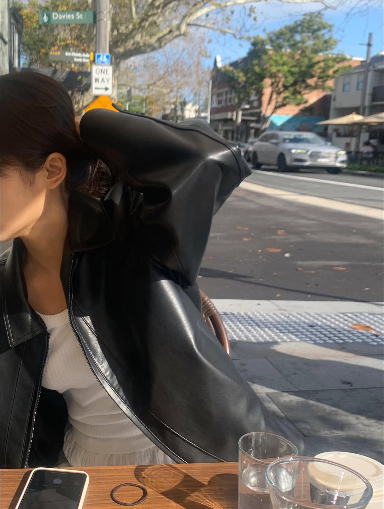 liter log leather jacket