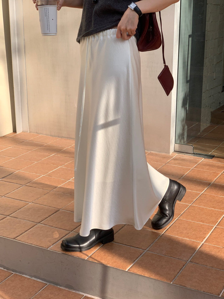 Cello satin skirt-3col/ショート丈あり
