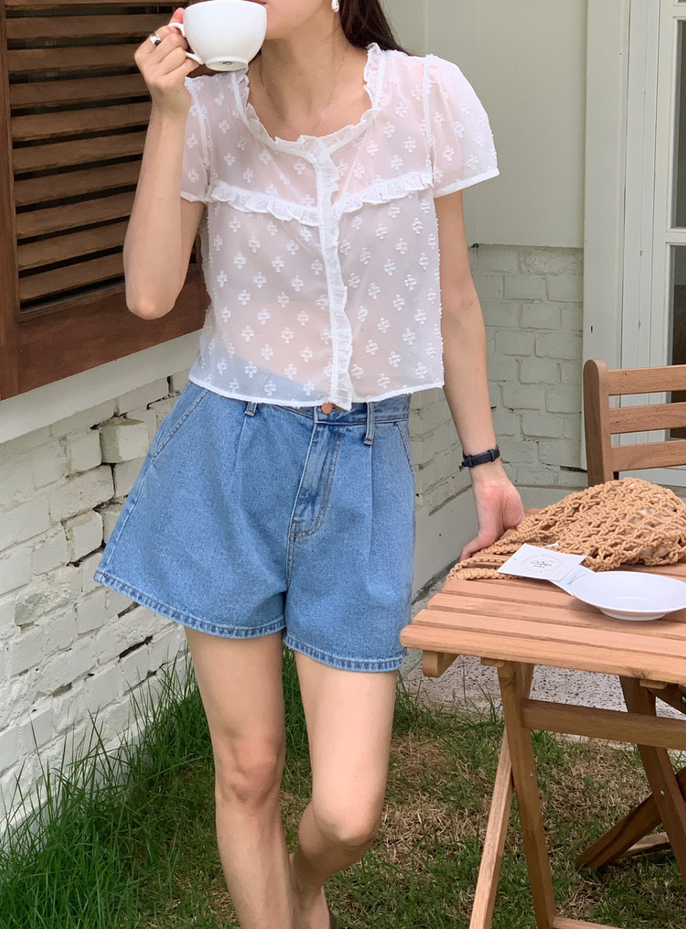 ruffle blouse-2col