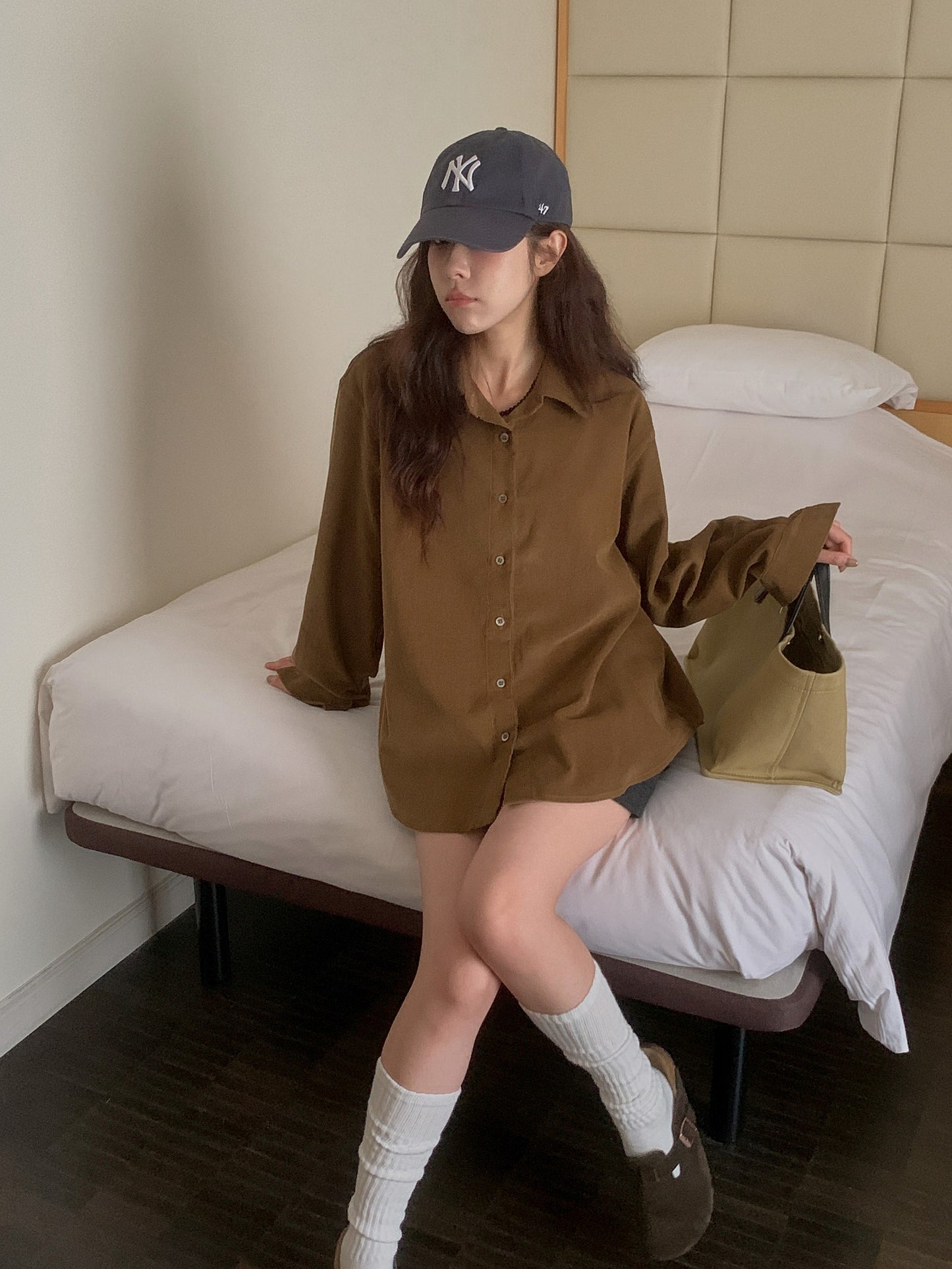 Jockey corduroy shirt-2col