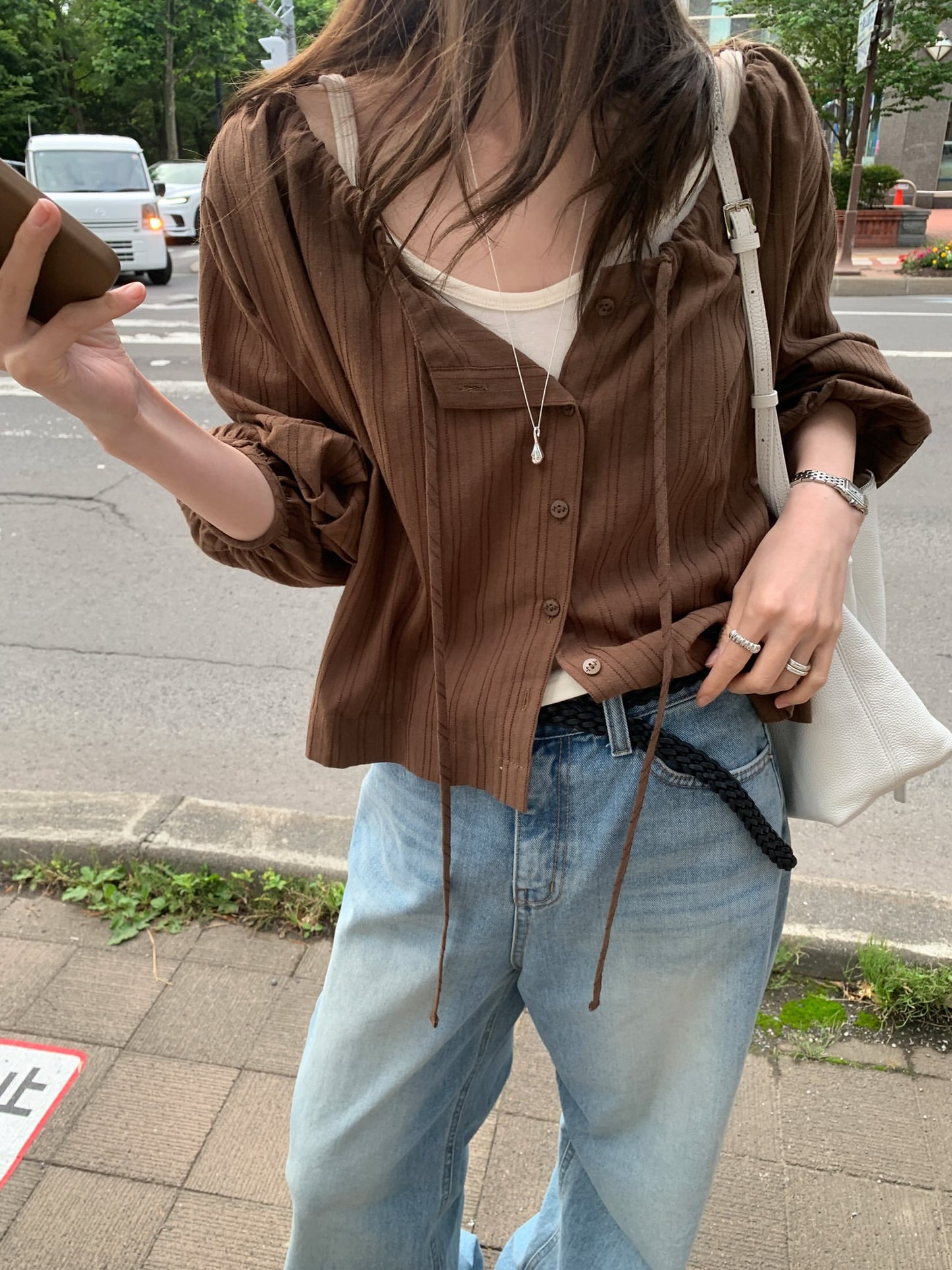Milky Bolero Blouse-2col