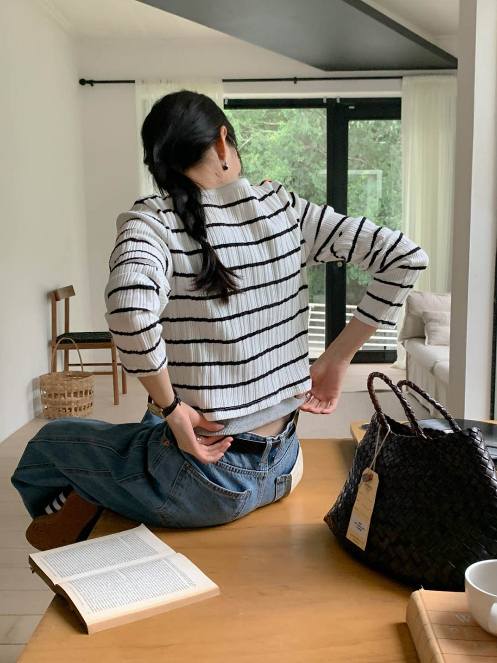 Sale navy即納 mimosa cardigan