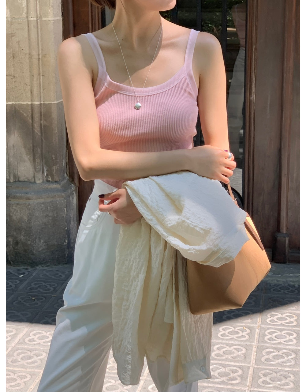 Sheer sleeveless-3col