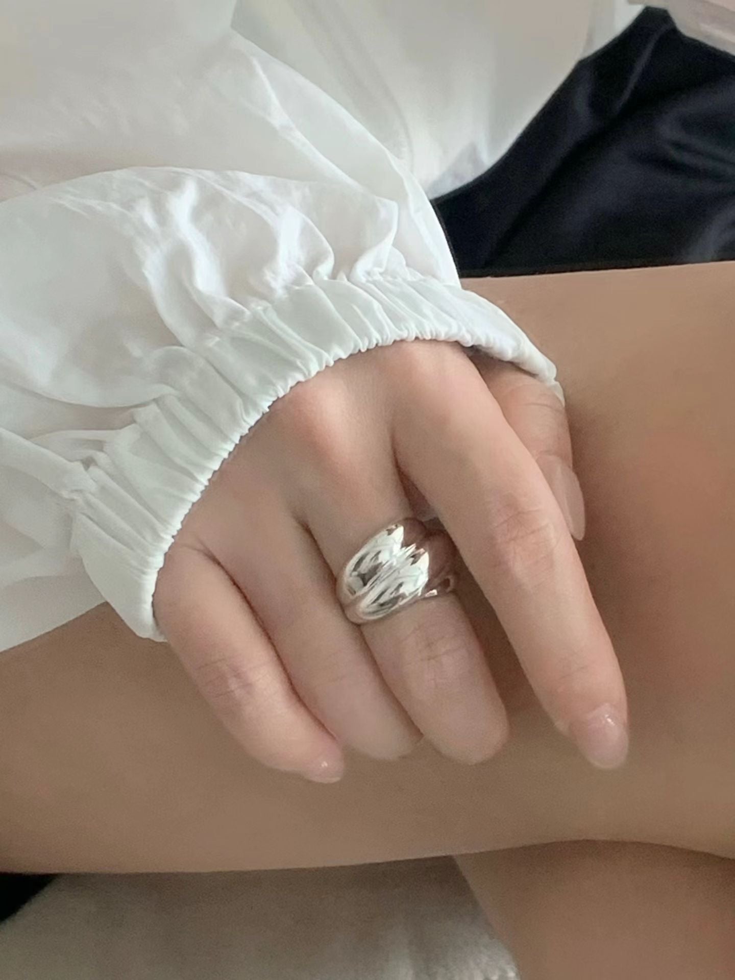 Bold Curve Opening Ring