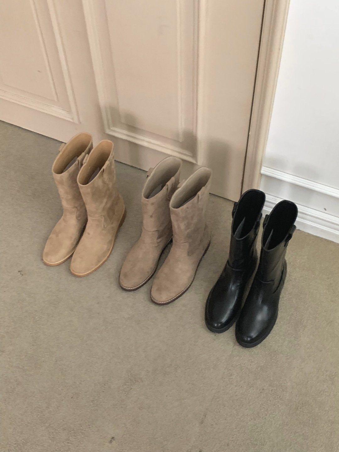 Suede bijo middle boots