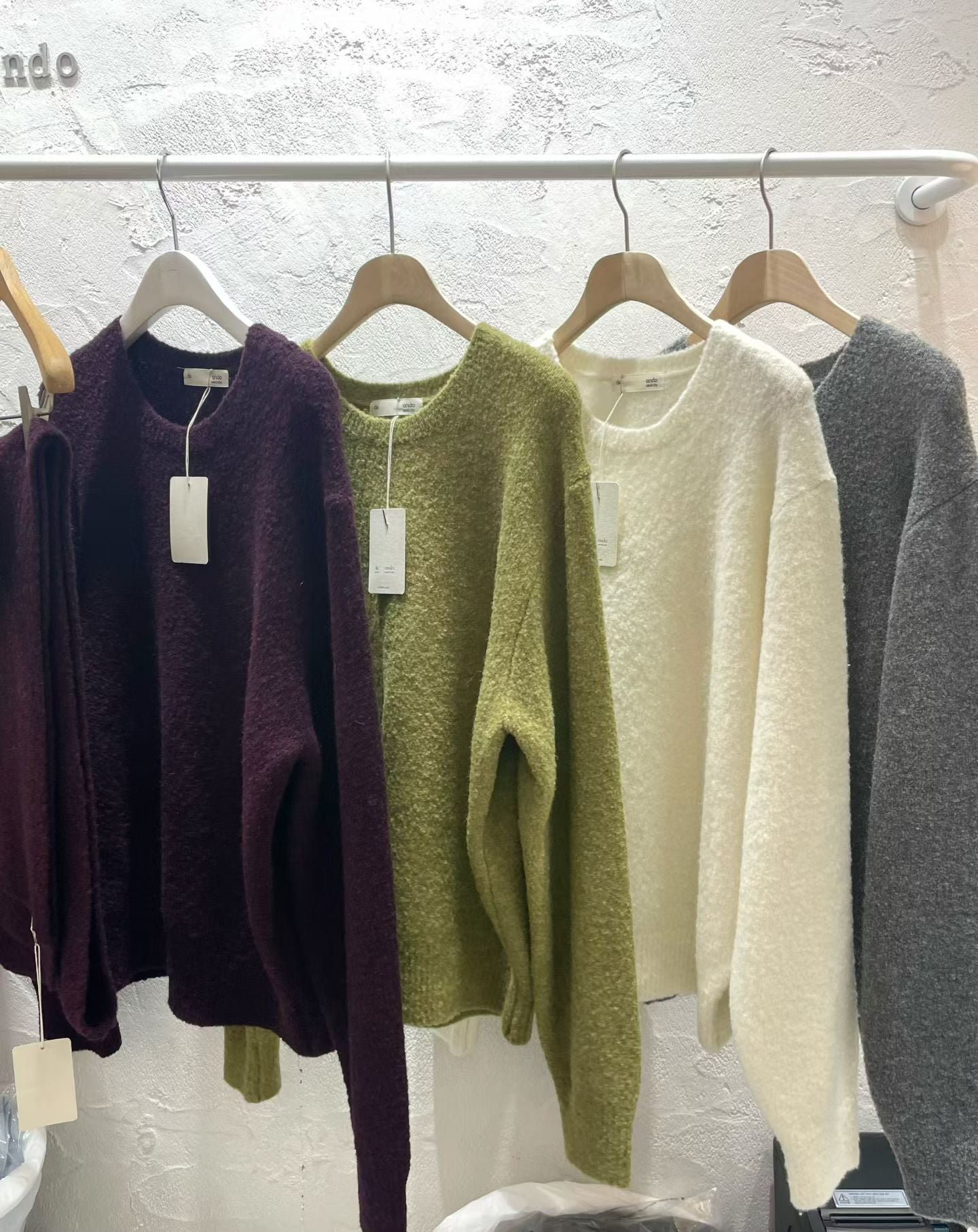 deondo newbe wool boucle round knit-4col