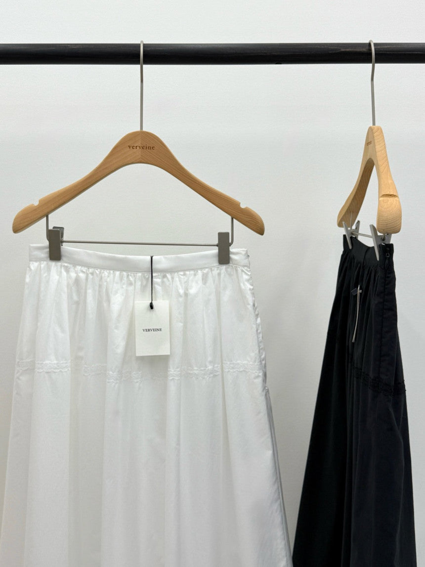 Pli lace full skirt-2col