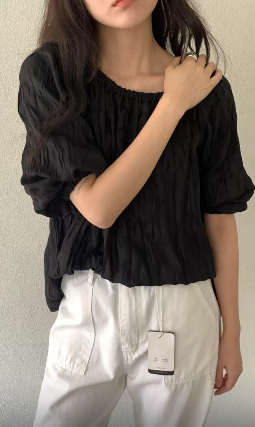 deondo crease off blouse-2col