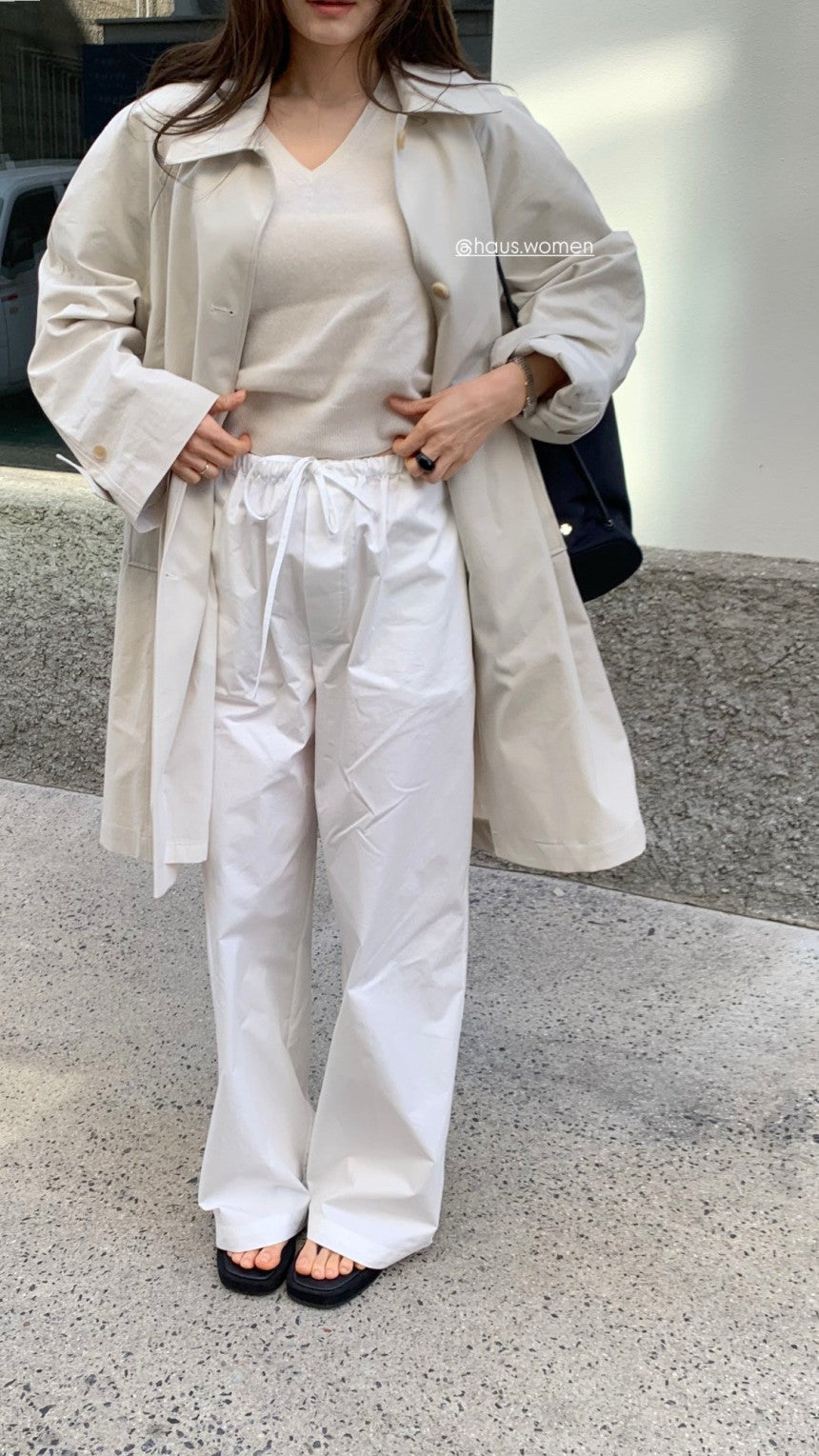ivory即納 Haus raglan half trench coat-2col