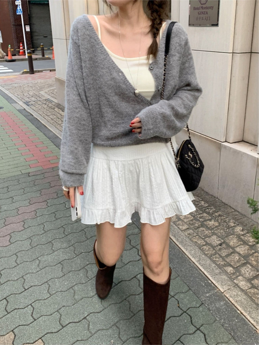 Standing wrap cardigan-3col