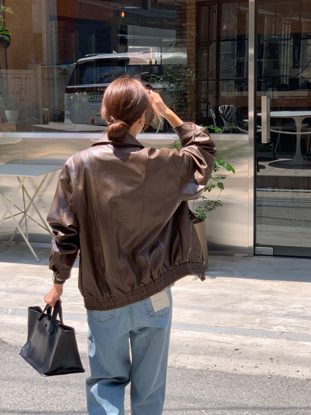 Mud leather jacket-2col