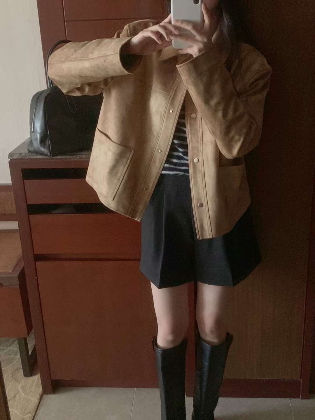 Hau suede jacket-2col