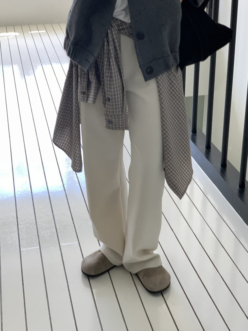 Belua corduroy banding waist pants-3col
