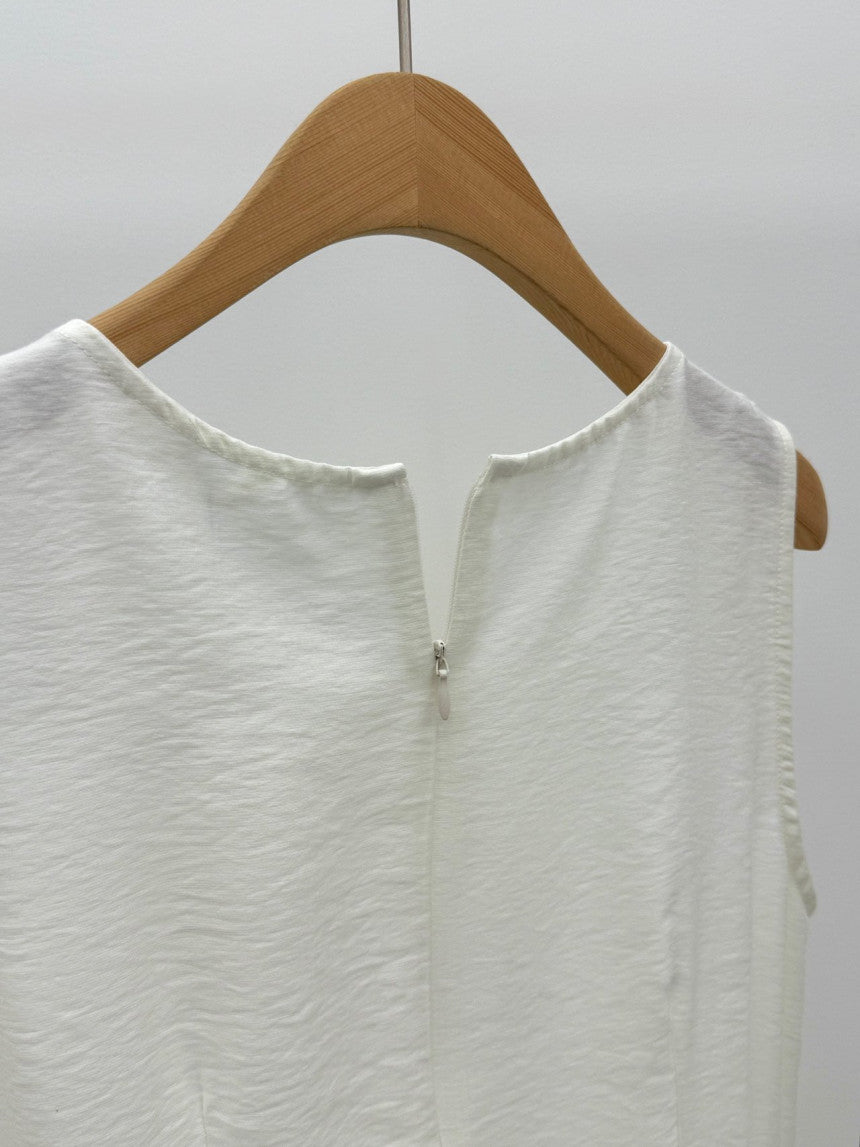 Veine string sleeveless wrap onpiece-2col