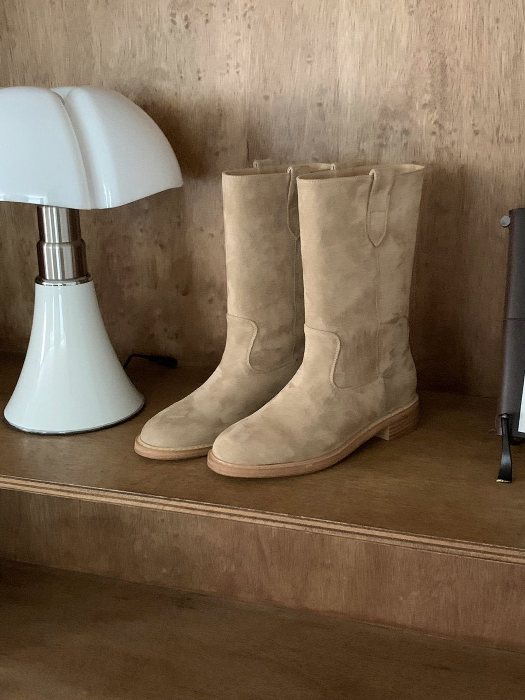 Suede bijo middle boots