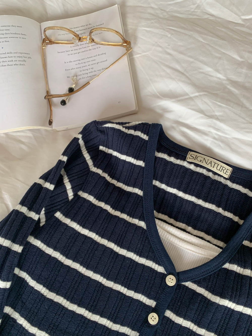 Sale navy即納 mimosa cardigan