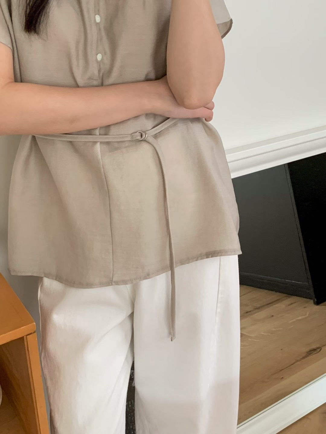 Moore belt blouse-3col