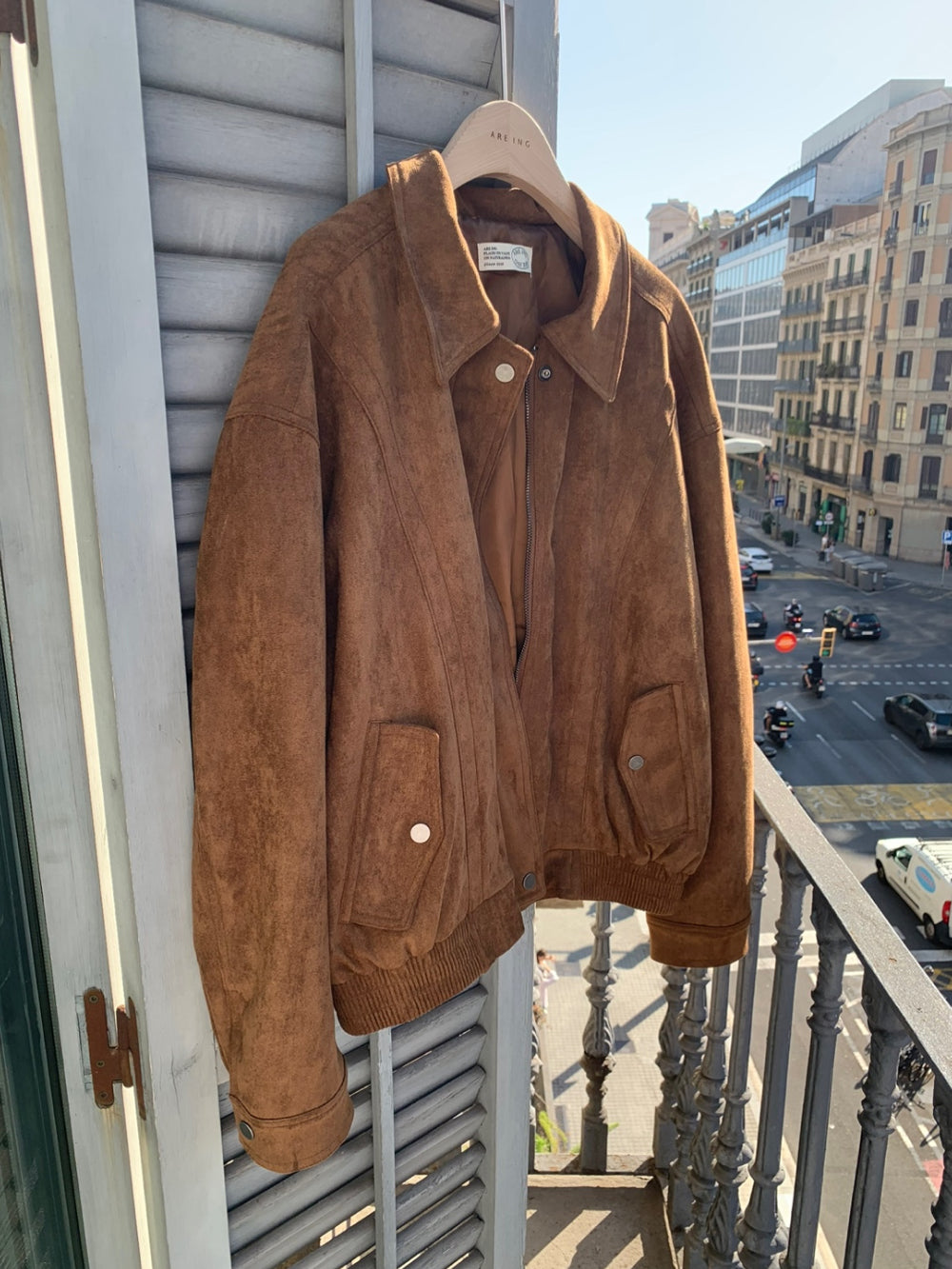 Alpha leather&suede jacket-2type