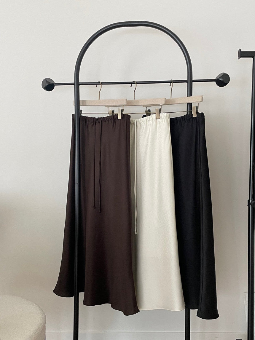 Cello satin skirt-3col/ショート丈あり